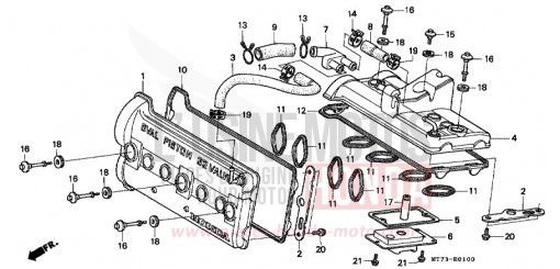 CYLINDER HEAD COVER NR750N de 1992